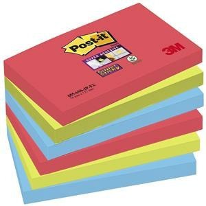 BLOCZEK SAMOPRZYLEPNY POST-IT SUPER STICKY 127 x 76 MM. 6 X 90 K. 655-6SS-JP ENERGICZNE KOLORY