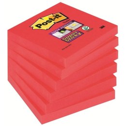 BLOCZEK SAMOPRZYLEPNY POST-IT SUPER STICKY 76 X 76 MM. 6 X 90 K. 654-6SS-PO CZERWIEŃ