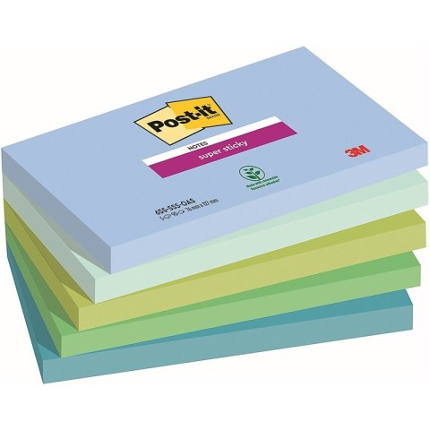 Karteczki Post-it Super Sticky 76x127mm (655-5SS-OAS) (5x90)