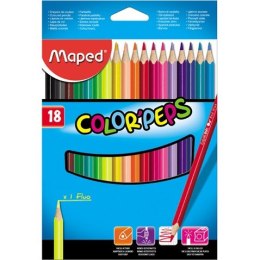 KREDKI TRÓJKĄTNE MAPED COLORPEPS 18 KOLORÓW