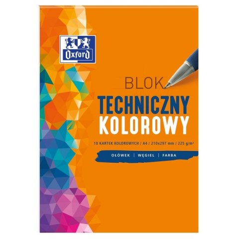 Blok techniczny Oxford A4/10k kolorowy