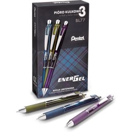 Pióra kulkowe Pentel EnerGel BL77 (+3 wkłady) (3+3)