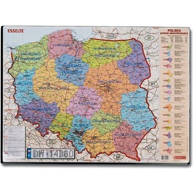 PODKŁADKA NA BIURKO 500 X 650 MM MAPA POLSKI