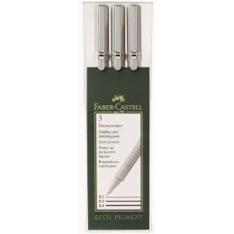 CIENKOPISY FABER-CASTELL ECCO 0.3/0.5/0.7 MM CZARNE, CZARNY