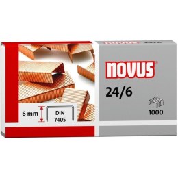 ZSZYWKI NOVUS 24/6 MIEDZIOWANE 1000 SZT