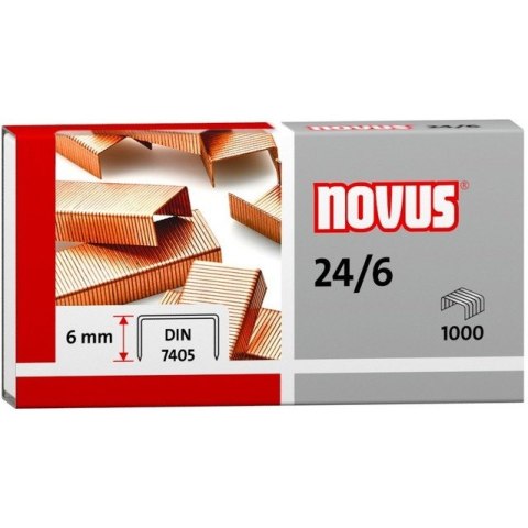 ZSZYWKI NOVUS 24/6 MIEDZIOWANE 1000 SZT