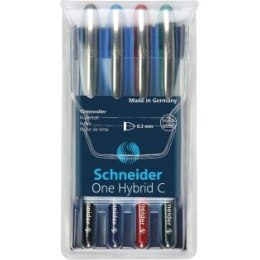 PIÓRA KULKOWE SCHNEIDER ONE HYBRID C 0.3 MM 4 KOLOR