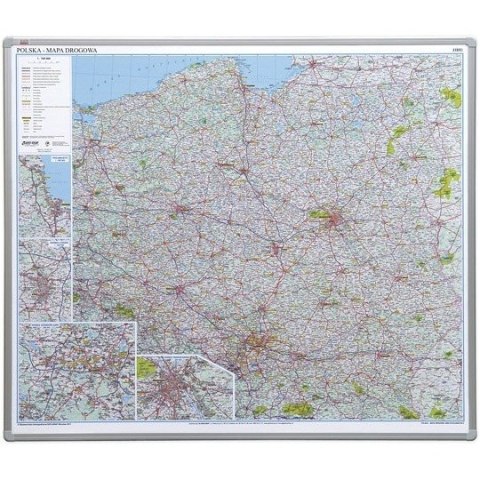 TABLICA MAPA DROGOWA POLSKI 102 X 120 CM