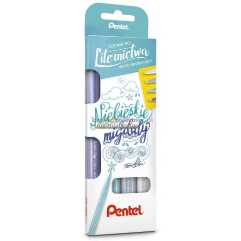 Zestaw do liternictwa Pentel Brush Sign Pen "Niebi