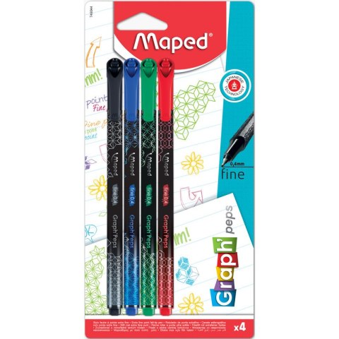 CIENKOPISY MAPED GRAPH'PEPS DECO BASIC 4 KOL