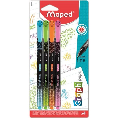 CIENKOPISY MAPED GRAPH'PEPS DECO FANCY 4 KOL