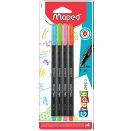 Cienkopisy Maped Graph'Peps 0.4mm 4 kolory