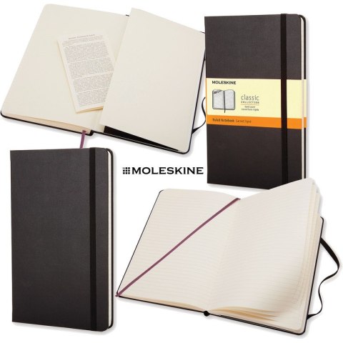 Notatnik Moleskine Classic L (13x21cm) linie czarny