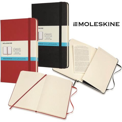 Notatnik Moleskine Classic M (11.5x18cm) kropki czarny