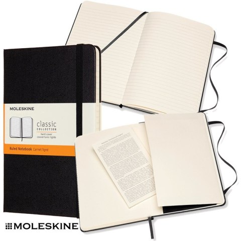 Notatnik Moleskine Classic M (11.5x18cm) linie czarny