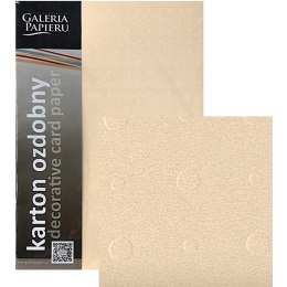 Karton ozdobny Galeria Papieru A4/230g Dots biały (20)