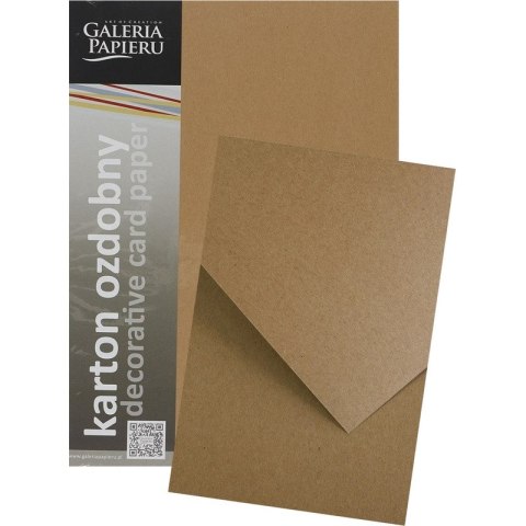 Karton ozdobny Galeria Papieru A4/270g Kraft ciemnobrązowy (20)