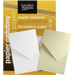 Papier ozdobny Galeria Papieru A4/120g Natte biały (50)